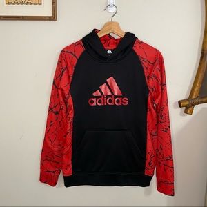 Adidas black and red hoodie. Boys XL 14-16.